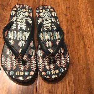 Tory Burch flip flops Beach sandals wedge 6/6.5